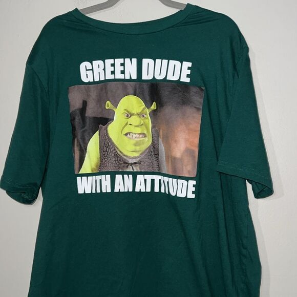 Shrek Men's Saint Patrick's Day Graphic Tee with Short Sleeves, Size 2XL - Picture 2 of 5